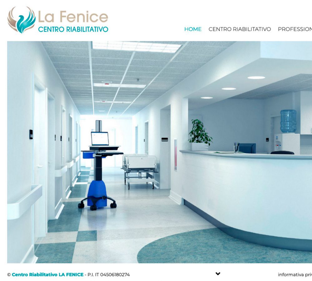 Screenshot dal sito La Fenice, centro riabilitativo di Mestre Venezia
